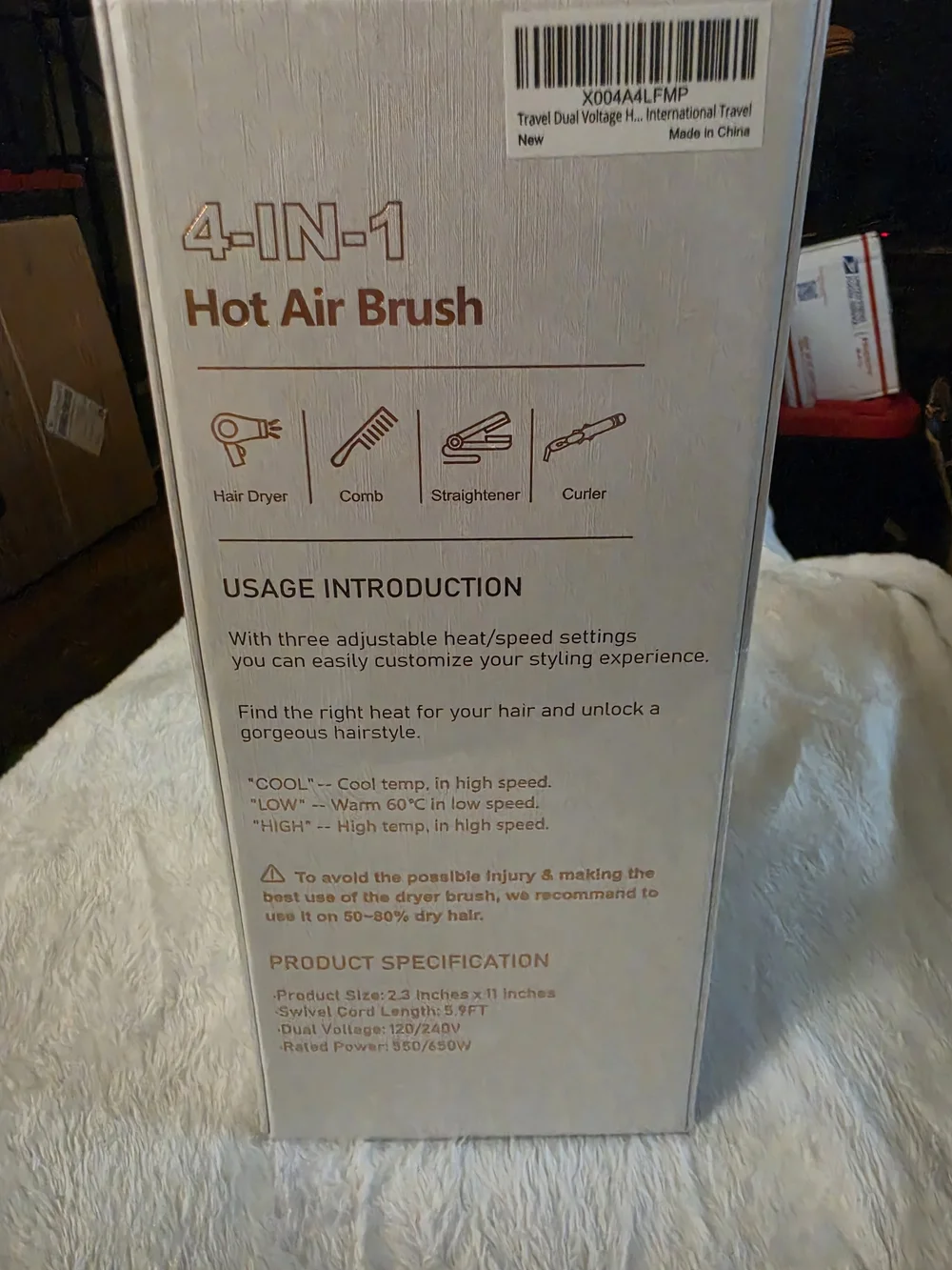 4 In 1 Bristle Round Hot Air Brush - Cream